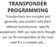 Transponder Programming Bolton